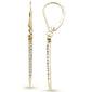 .17ct 14k Yellow Gold Diamond Drop Dangle Modern Earrings