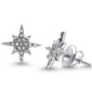 .17ct 14k White Gold Diamond Trendy Starburst Earrings