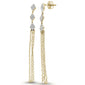 <span style="color:purple">SPECIAL!</span> .19ct 14k Yellow Gold Diamond Drop Dangle Tassel Earrings