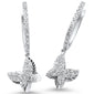 <span style="color:purple">SPECIAL!</span> .35ct 14k White Gold Diamond Butterfly Earrings