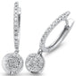 .35ct 14k White Gold Diamond Drop dangle Earrings
