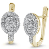 <span>DIAMOND CLOSEOUT! </span>.91ct 14k Yellow Gold Oval Shape Diamond Drop Dangle Earrings