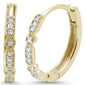 .12ct G SI 14K Yellow Gold Diamond Hoop Earrings