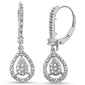 <span style="color:purple">SPECIAL!</span>.41ct 14k White Gold Pear Tear Drop Dangle Diamond Earrings