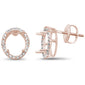 <span>DIAMOND CLOSEOUT! </span>.18ct 14k Rose Gold Oval Diamond Earring Mountings