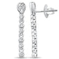 .25ct G SI 14k White Gold Infinity Drop Dangle Diamond Earrings