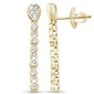 .27ct 14k Yellow Gold Infinity Drop Dangle Diamond Earrings
