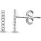 .11ct 14kt White Gold Diamond Line Modern Earrings