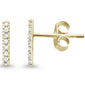 .11ct 14kt Yellow Gold Diamond Line Modern Earrings