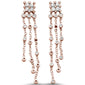 <span style="color:purple">SPECIAL!</span>.65cts 14k Rose Gold Diamond Drop Dangle Chandelier Earrings