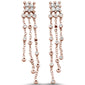 <span>DIAMOND  CLOSEOUT! </span>.65cts 14k Rose Gold Diamond Drop Dangle Chandelier Earrings