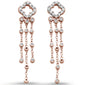 <span>DIAMOND  CLOSEOUT! </span>.52cts 14k Rose Gold Diamond Drop Dangle Chandelier Earrings