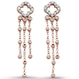 <span>DIAMOND CLOSEOUT! </span>.52ct 14k Rose Gold Diamond Drop Dangle Chandelier Earrings