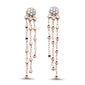 <span style="color:purple">SPECIAL!</span> .43cts 14k Rose Gold Diamond Drop Dangle Chandelier Earrings