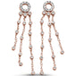 <span>DIAMOND  CLOSEOUT! </span>  .40cts 14k Rose Gold Diamond Drop Dangle Chandelier Earrings