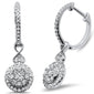 <span style="color:purple">SPECIAL!</span>.62ct 14k White Gold Diamond Drop Dangle Earrings