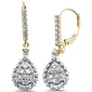 <span style="color:purple">SPECIAL!</span>.91ct 14k Yellow Gold Diamond Drop Dangle Earrings