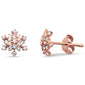 <span>DIAMOND  CLOSEOUT! </span>.38ct 14kt Rose Gold Diamond Snowflake Stud Earrings