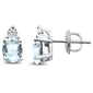 <span>GEMSTONE CLOSEOUT </span>! 1.31ct 10k White Gold Aquamarine & Diamond Earring
