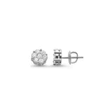 <span>DIAMOND CLOSEOUT! </span>.25ct 14k White Gold Round Diamond Cluster Stud Earrings