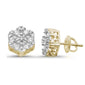 <span style="color:purple">SPECIAL!</span> .50ct G SI 10k Yellow Gold Diamond Stud Snowflake Earrings
