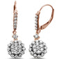 <span style="color:purple">SPECIAL!</span>1.00ct 14k Rose Gold Diamond Drop Dangle Earrings