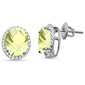 <span>GEMSTONE CLOSEOUT </span>! 5.21ct Oval Lemon 10k White Gold Halo Stud Diamond Earrings