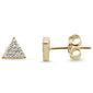 .09ct 14kt Yellow Gold Triangle Diamond Stud Earrings