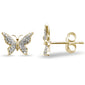 <span style="color:purple">SPECIAL!</span>  .11ct 14kt Gold Butterfly Diamond Stud Earrings