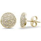 <span style="color:purple">SPECIAL!</span> .22ct 14kt Yellow Gold Micro Pave Disc Diamond Earrings