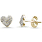 <span style="color:purple">SPECIAL!</span> .15ct 14kt Gold Heart Diamond Stud Earrings