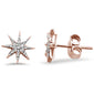 .10ct 14kt Rose Gold Trendy Starburst Diamond Stud Earrings
