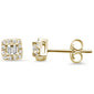 .20ct 14K Yellow Gold Modern Square Diamond Earrings