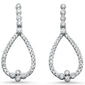 <span style="color:purple">SPECIAL!</span> .52ct 14kt White Gold Designer Diamond Tear drop Drop Dangle Earrings