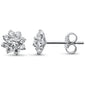 <span style="color:purple">SPECIAL!</span> .54ct 14kt White Gold Flower Stud Diamond Earrings
