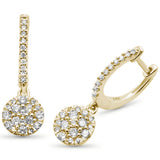 <span style="color:purple">SPECIAL!</span>.49ct 14k Yellow Gold Trendy Drop Dangle Diamond Earrings