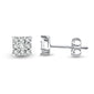 .20ct 14k White Gold Square Shape Diamond Stud Earrings