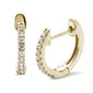 <span style="color:purple">SPECIAL!</span>.12ct G SI 14k Gold Diamond Hoop Huggie Earrings