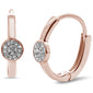 .05ct F SI 14K Rose Gold Diamond Lever Back Style Earrings