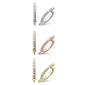 <span style="color:purple">SPECIAL!</span>.12ct  G SI 14k White Gold Cute Diamond Hoop Earrings
