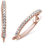 .14ct G SI 14K Rose Gold Diamond Hoop Earrings