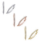 <span style="color:purple">SPECIAL!</span> .13ct 14K Gold Hoop Huggie Diamond Earrings