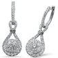 <span style="color:purple">SPECIAL!</span> 1.10ct 14K White Gold Round Diamond Teardrop Shaped Earrings