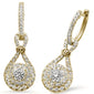 <span style="color:purple">SPECIAL!</span> 1.06ct 14K Yellow Gold Round Diamond Teardrop Shaped Earrings