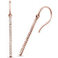 .20ct 14K Rose Gold Diamond Drop Dangle Line Modern Earrings