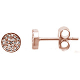 <span>DIAMOND CLOSEOUT! </span>.07ct 14k Rose Gold Hexagon Shaped Diamond Stud Earrings
