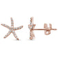 .19ct 14KT Rose Gold Trendy Starfish Diamond Stud Earrings