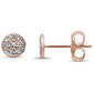 .10ct 14KT Rose Gold Trendy Micro Pave Round Diamond Stud Earrings