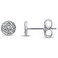.10ct 14KT White Gold Trendy Micro Pave Round Diamond Stud Earrings