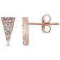 .16ct 14KT Rose Gold Geometric Triangle Trendy Diamond Stud Earrings